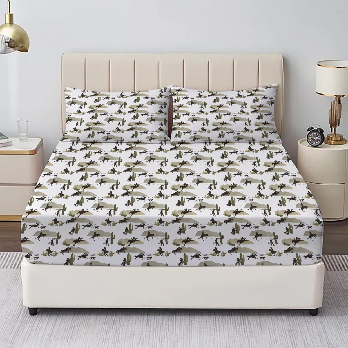 Printed Bed Sheet camouflage print