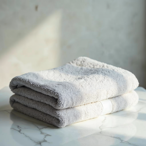 Gray-color platinum towels