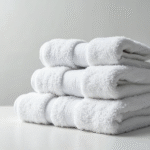 White Color Economy bath towel