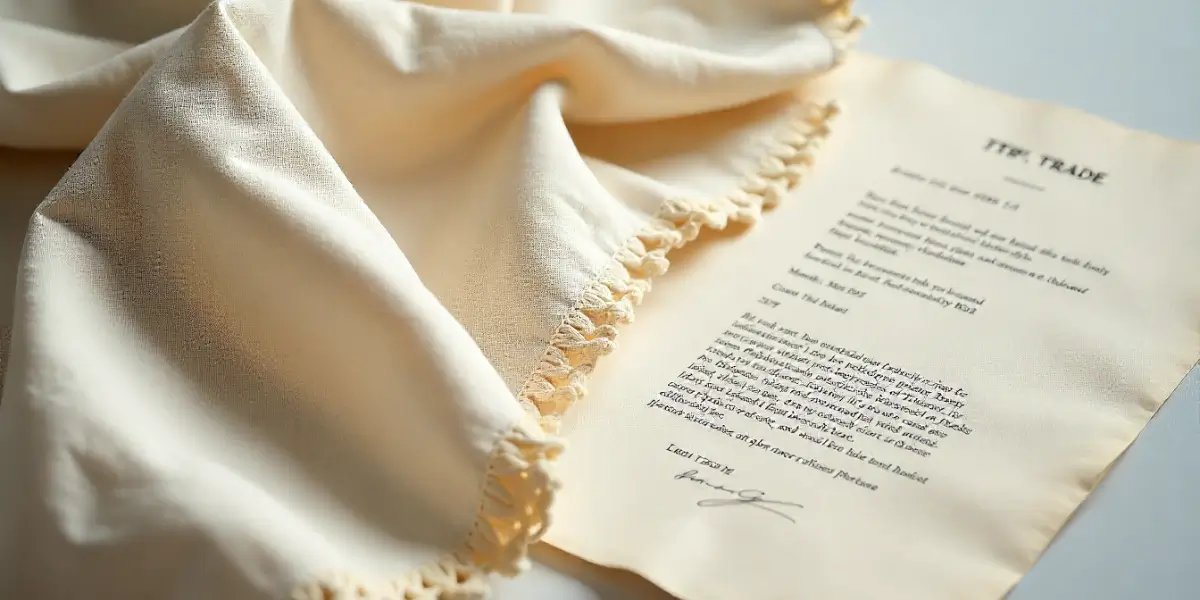 fabric with a trade document