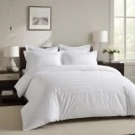 T250 Sateen Stripe Duvet Cover - Image 3